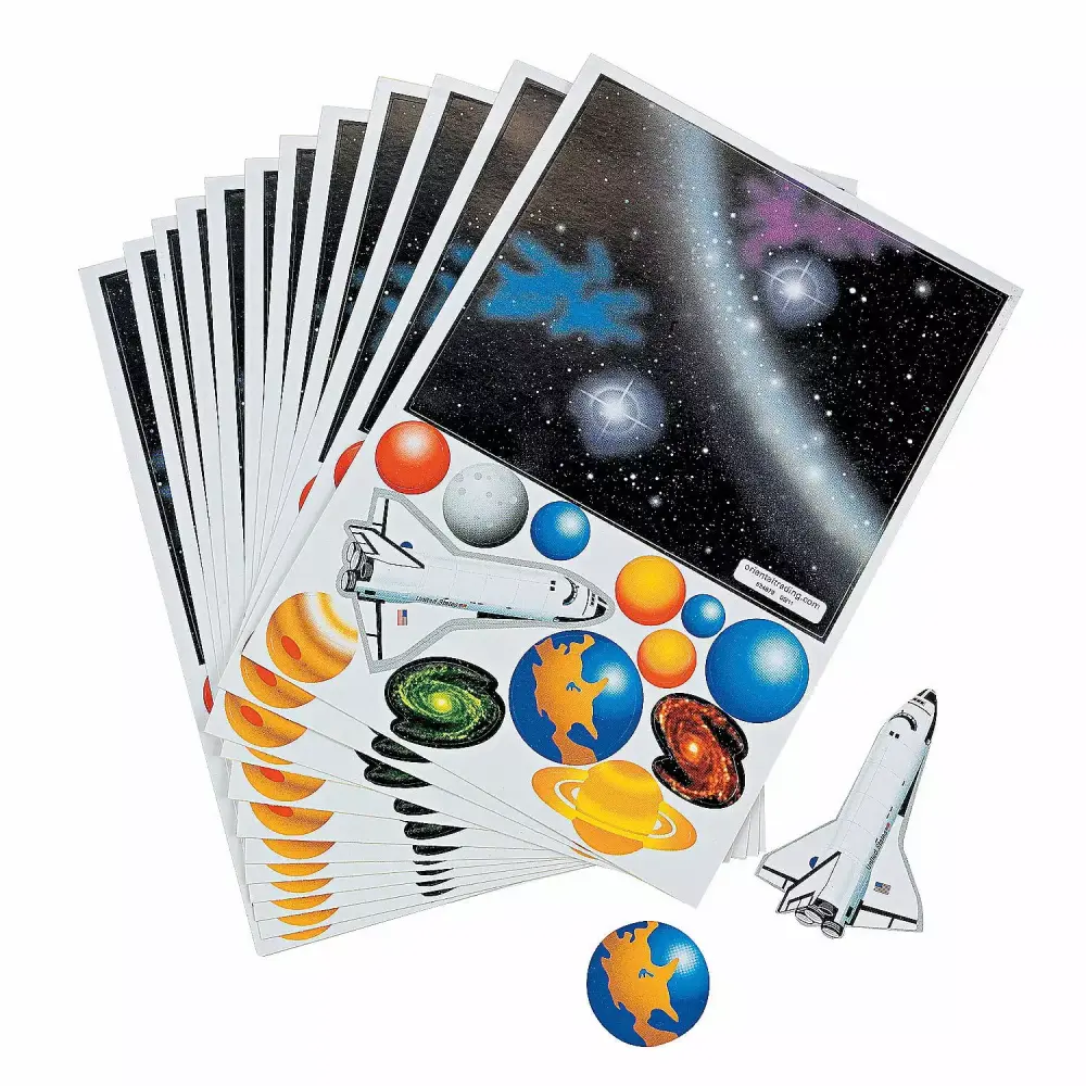 Make Your Own Solar System Sticker - 12 Piece Stationery Set Fun Express