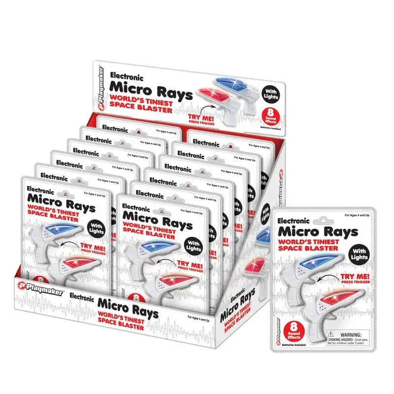 Playmaker Toys Micro Rays Space Blaster Toy 2 Pack Pack 12 Space Adventure Blasters
