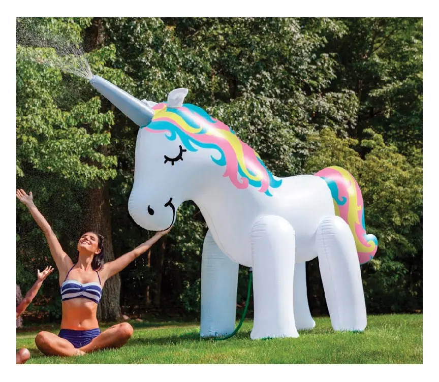 BigMouth BMYS-0008 Inflatable Unicorn Sprinkler Vinyl White