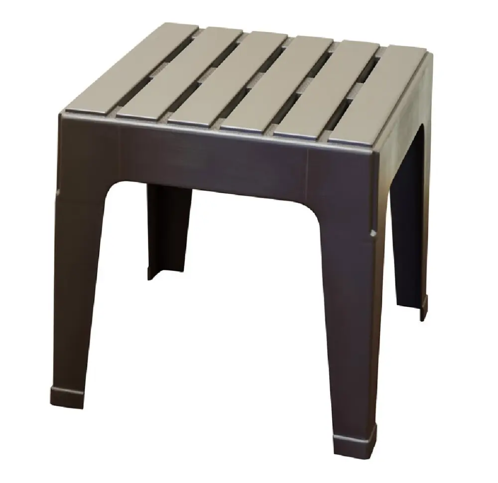 Adams Big Easy Stackable Side Table Brown - Sturdy Outdoor Table Patio and Garden