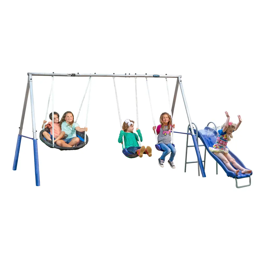 XDP Recreation Aqua Play Outdoor Park Super Disc Swing and Water Wave Slide