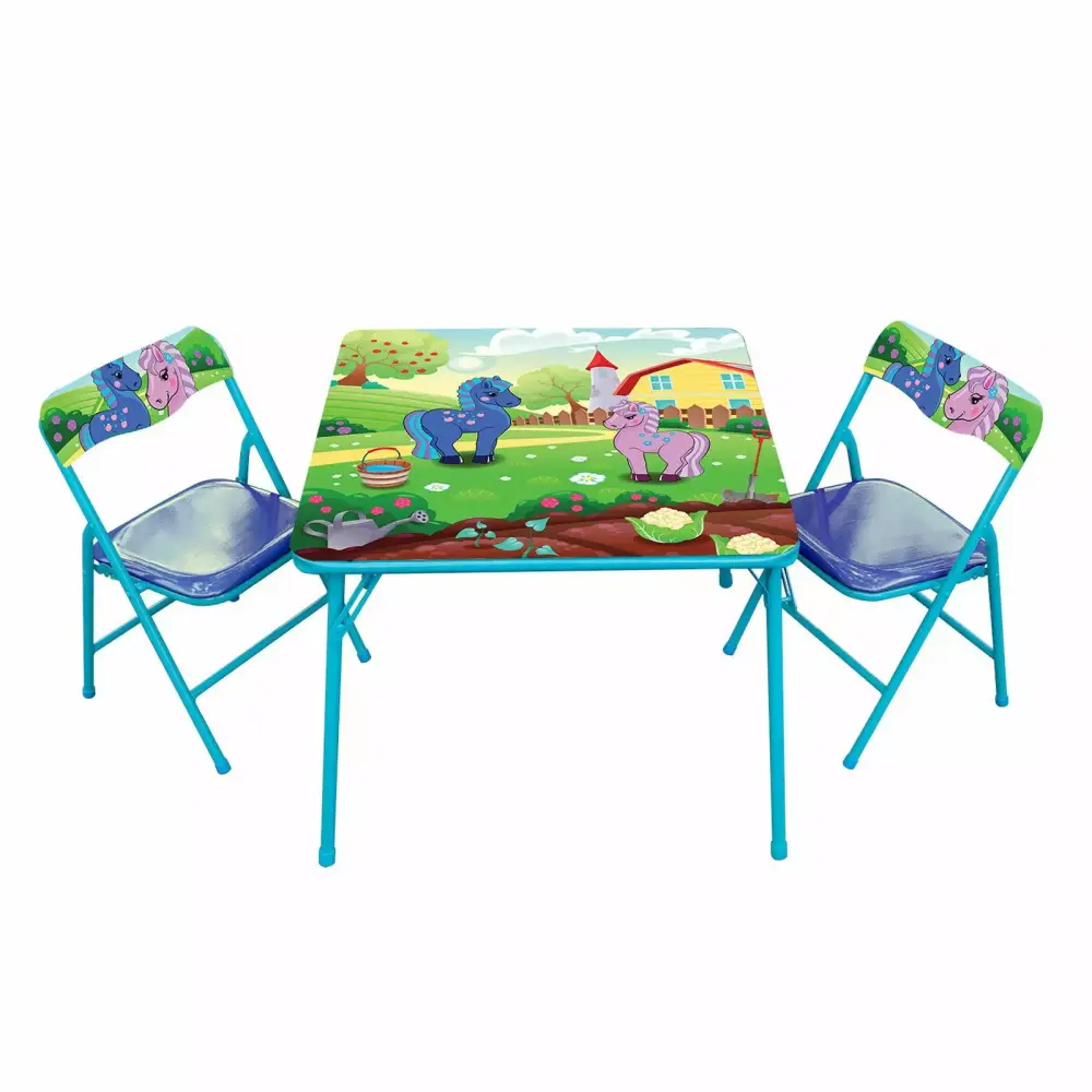 Gener8 Indoor Pony Table & Chairs Set Multi-Color Ages 3-6 Years 24x24