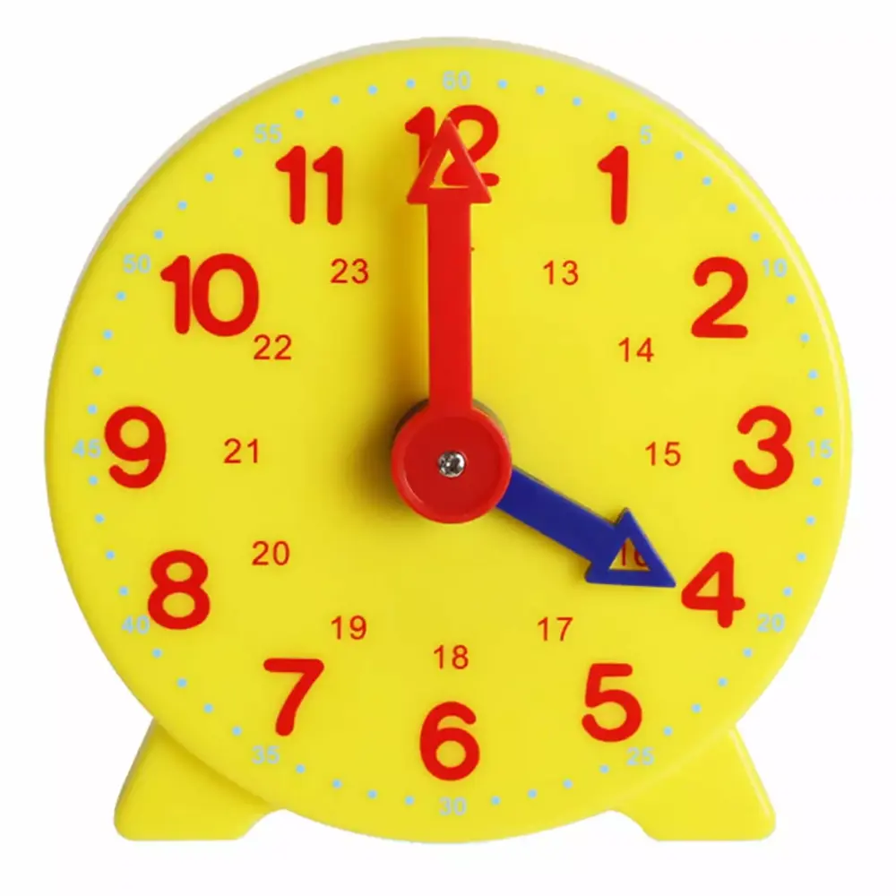 Anvazise 10cm Plastic Clock Model - Early Education Learning Toy Kids Children