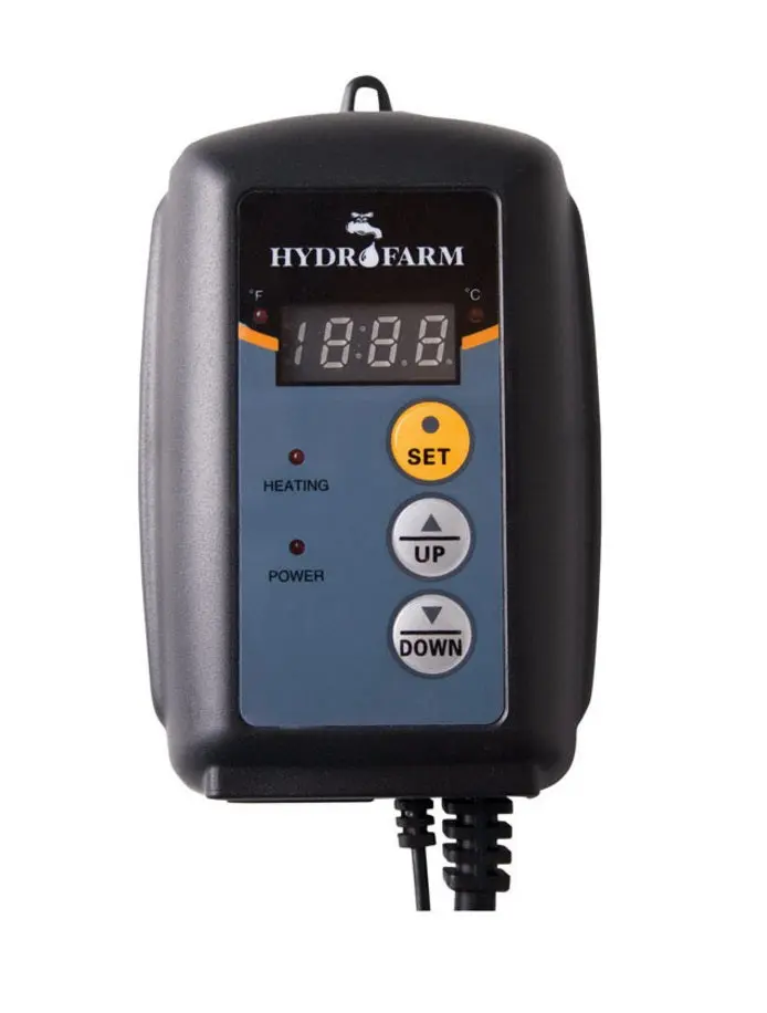 Hydrofarm MTPRTC Digital Temperature Controller Heat Mat Plant Propagation