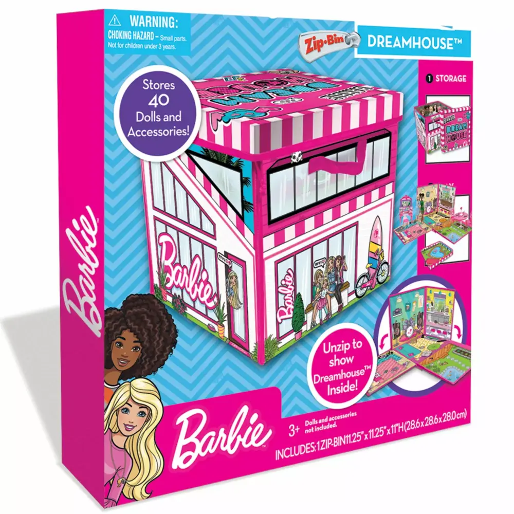 ZipBin Barbie Dreamhouse Toy Storage Box and Playmat Tara Toys
