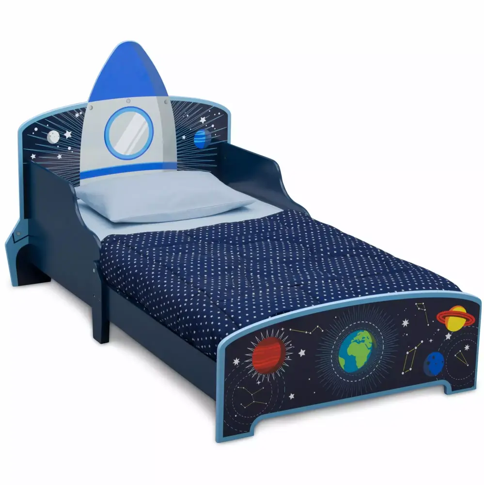 Delta Children Space Adventures Rocket Ship Wood Toddler Bed Greenguard Gold Certified