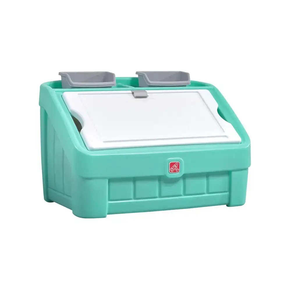 Step 2 2--1 Toy Box and Art Lid Mint Green Kids Storage