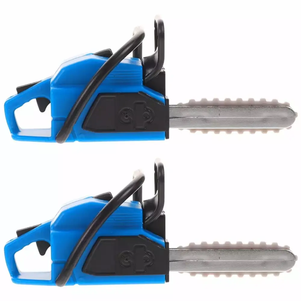 Angoily 2pcs Miniature Chainsaw Model Adornment Mini Houtilize Garden Chainsaw Prop Tiny Chainsaw