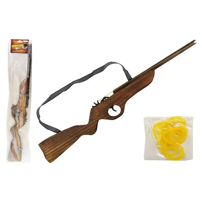 Diamond Visions Wood Toys Rubber Band Rifle Pack 12 Fun Outdoor Shooting Game