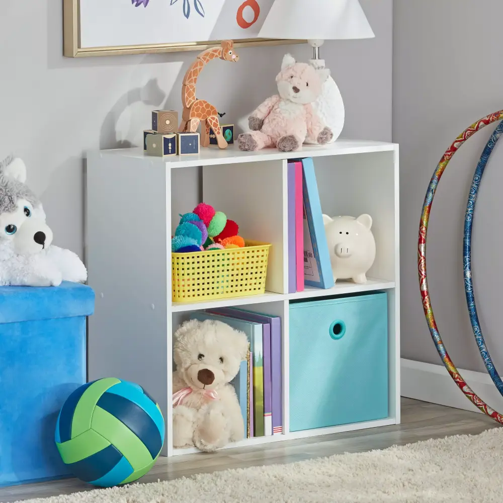Your Zone Kids 4-Cube Storage Arranger White