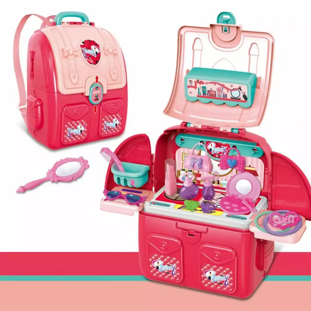 Weloille Children Go Home Little Girl Cosmetics Baby Dresser Suitcase