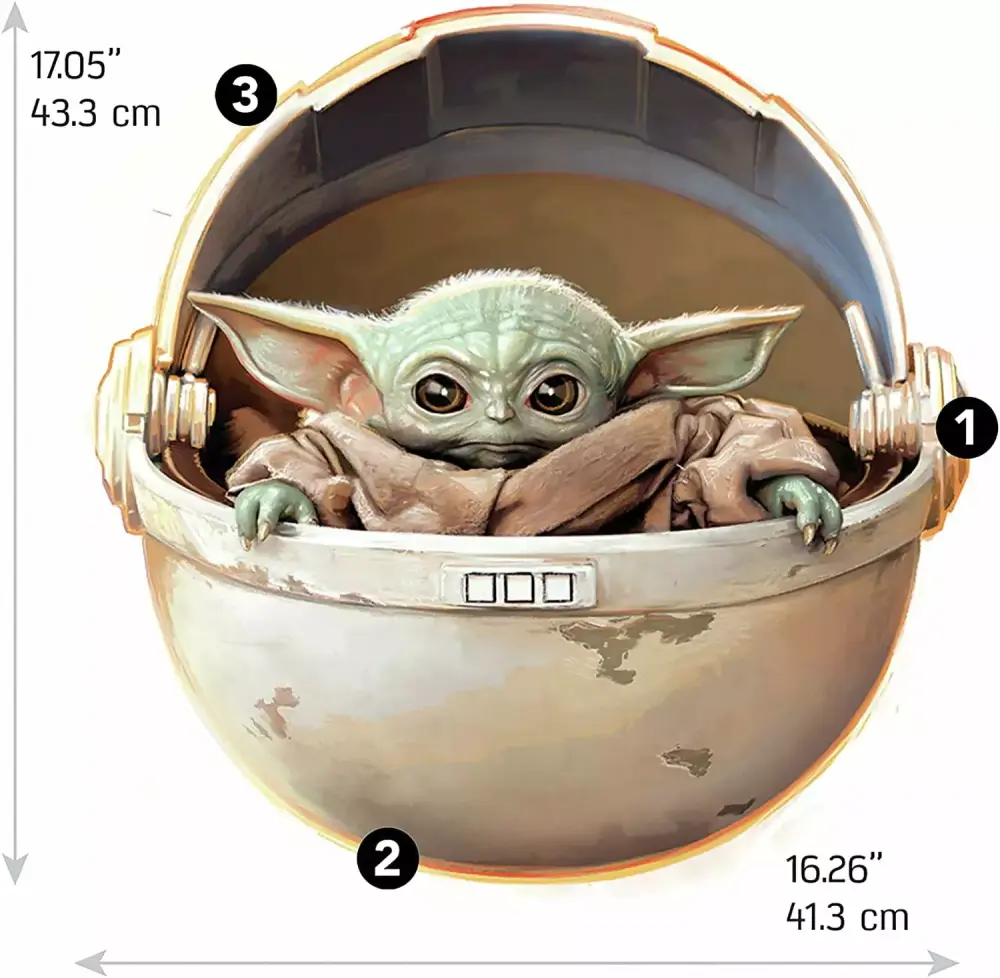 RoomMates RMK4655SCS Mandalorian Baby Yoda Grogu Painted Peel and Stick Wall Decals