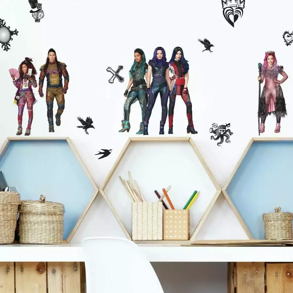 Disney Descendants 3 Peel and Stick Wall Decals Kids Room Movie Theme Decor RoomMates