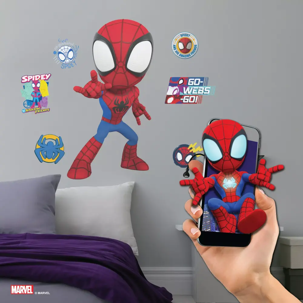 Wall Palz Marvel Spidey and His Amazing Friends Wall Decal 3D Augmented Reality Interaction 27 Stickers