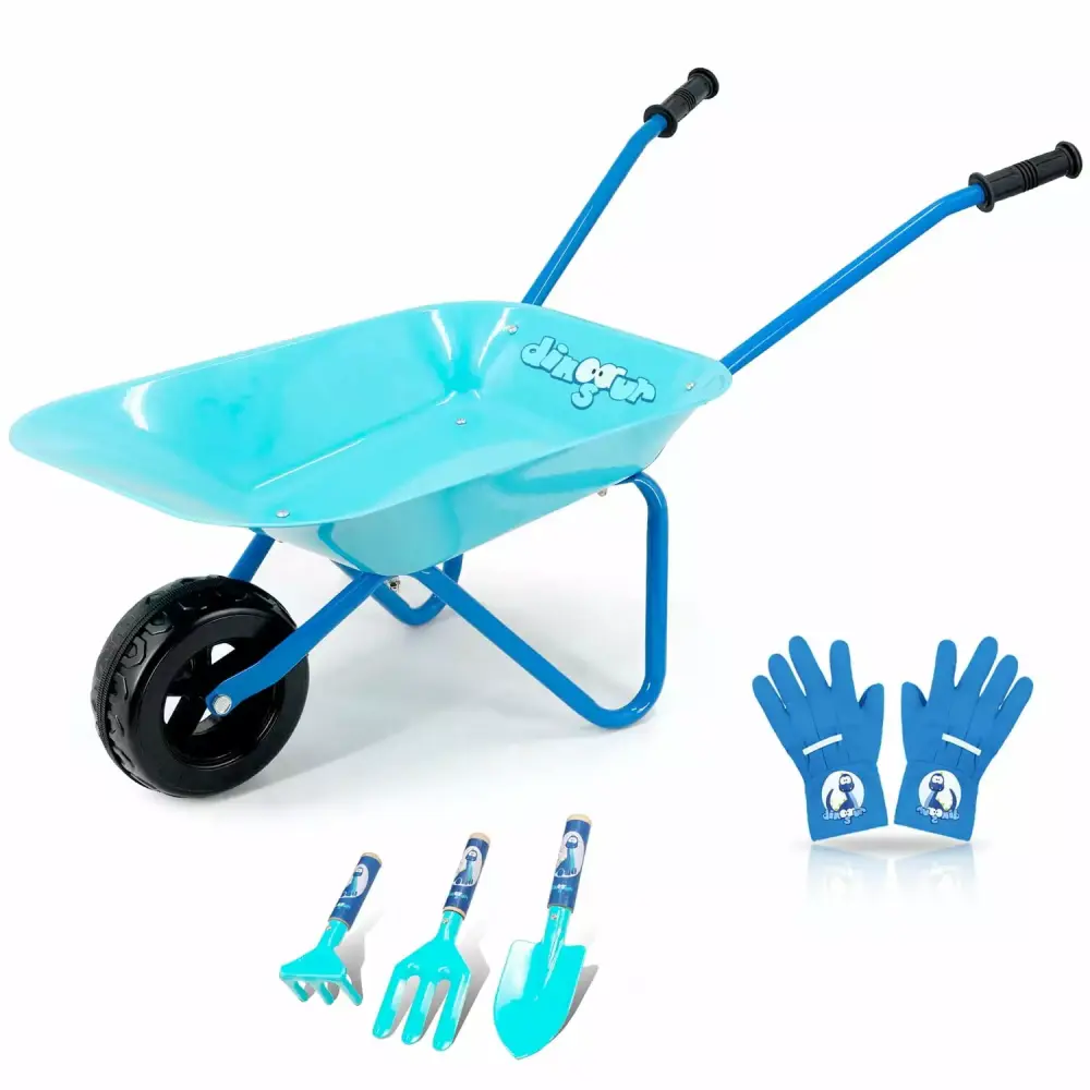 Colwelt Kids Wheelbarrow Set. Kids Size 29D x 14W x 17H. 3+Years Old