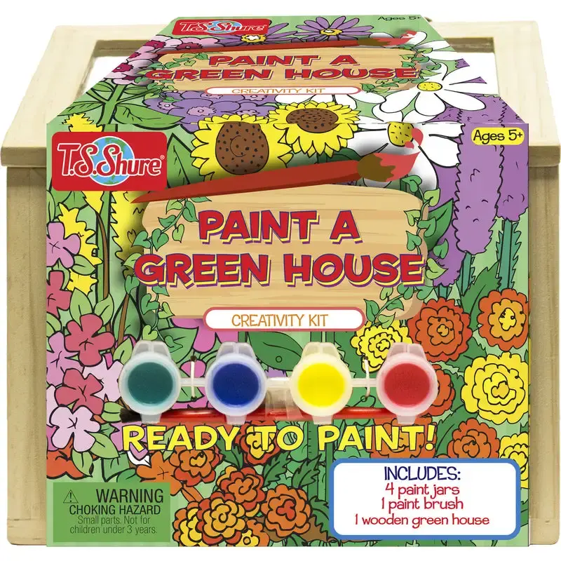 T.S. Shure Paint Green House Wood 6 Piece Pack 6