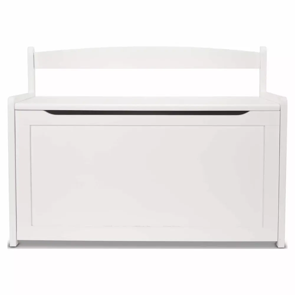 Melissa & Doug White Wooden Toy Chest Playroom Furniture
